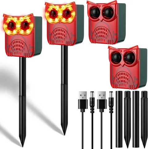 2 Set Solar Outdoor Alarm Motion Sensor 13 Sounds Including Dog Barking& Gunshot