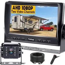 Yakry RV Backup Camera Plug and Play - No Delays 7 7'' + Camera, Black