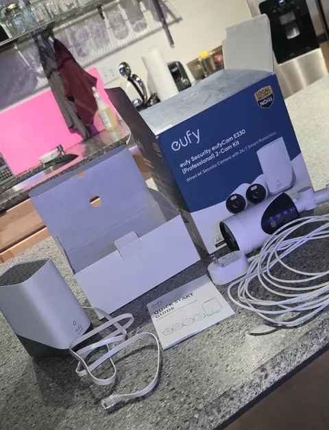 Dual EufyCam E330 4K Wired Security Kit, HomeBase 3 S380, Samsung 1TB SSD w/Box