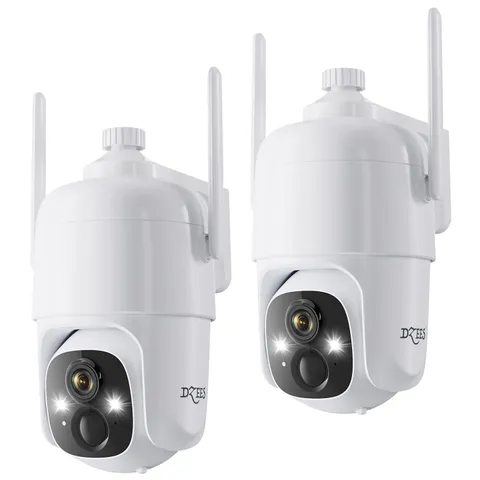 360° PTZ Security Cameras Wireless Outdoor WiFi, 2K Battery Powered Home Secu...