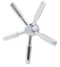 5 Spoke Gun Safe Handle Chrome Heavy-Duty Handle fits Most Fireproof Rifle Safe