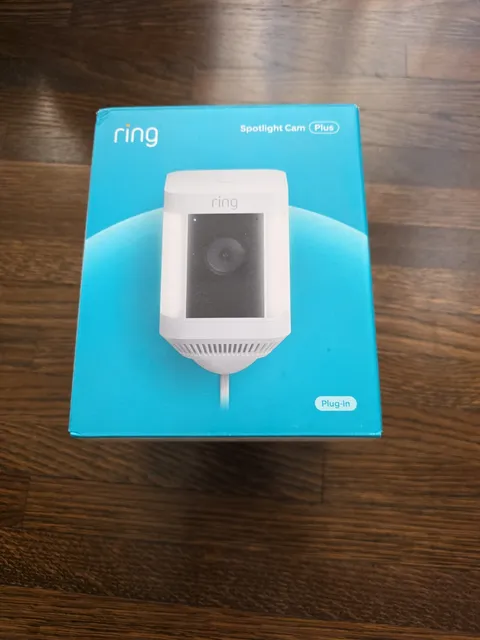 Ring Spotlight Cam Plus Plug-In White  Outdoor/Indoor Camera Brand New 