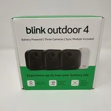 New Blink Outdoor 4 Wireless Smart 1080p HD Security Camera - 3 Camera System 