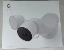 Google Nest Cam with Floodlight Outdoor Wired Security Camera - White