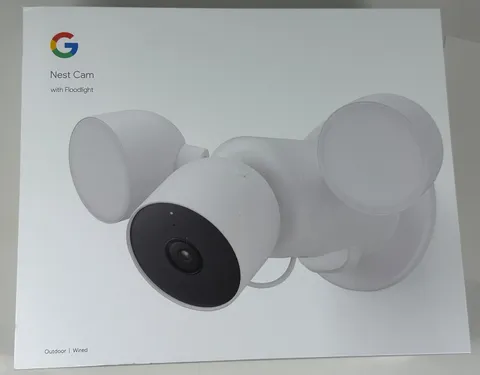 Google Nest Cam with Floodlight Outdoor Wired Security Camera - White