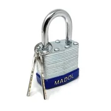 Laminated Heavy Duty Padlock with keys, 40 mm Hardened Shackle, Keyed Different