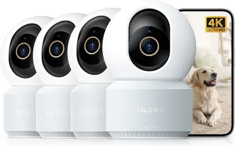 4K UHD Indoor Camera 4 Pack Dual Band Wi-Fi6 Person Pet Baby Cry Detection