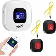 WiFi Caregiver Pager System with Alert Button That Calls Cell Phone - Wireles...