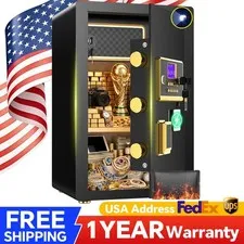 Home Safe Box with Alarm System and Flexible Anti-Theft methods