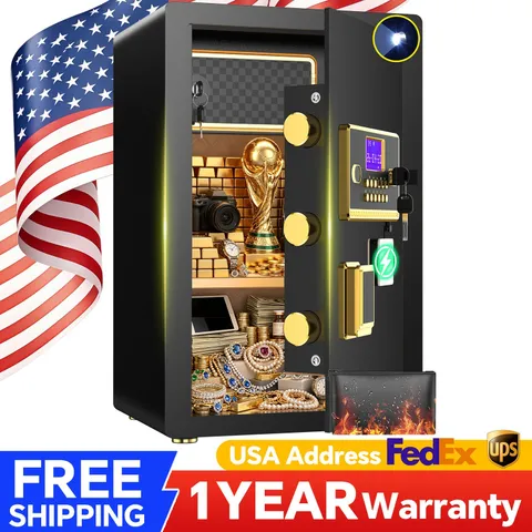 Home Safe Box with Alarm System and Flexible Anti-Theft methods