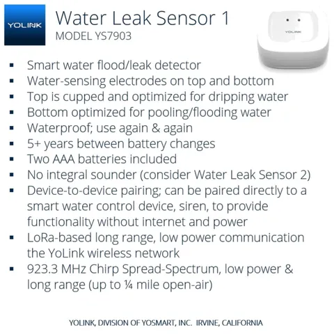 Water Leak Sensor Trio, LoRa Tech, No WiFi Needed