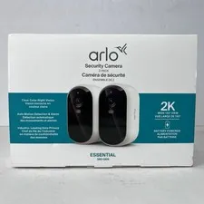 Arlo Essential 3rd GEN Wire-Free Indoor/Outdoor 2K Security Camera White 2 Pack
