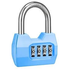 disecu 4-Digit Combination Lock Azury Waterproof Outdoor Padlock