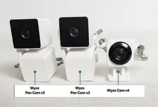 Wyze Cam Smart Security Camera Lot of 3 (2x Wyze Pan Cam v3 + 1x Wyze Cam v4) 