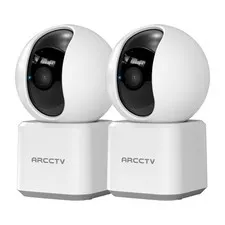 2 Pack 3MP Wireless Security Camera Indoor PTZ Baby Pet Monitor Motion Detection