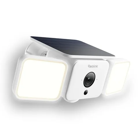 REOLINK Solar Floodlight Security Cameras Wireless Outdoor, Up to 1000lm White