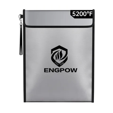 Fireproof Document Bag with Lock (5200℉),15”x 11” Fireproof Money Pouch with ...