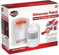U.S Patrol Driveway Patrol Garage Motion Sensor Security Infrared System White