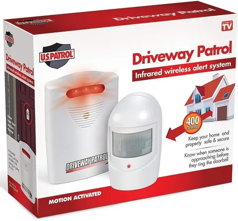 U.S Patrol Driveway Patrol Garage Motion Sensor Security Infrared System White