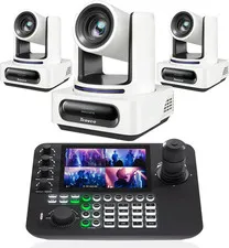 4K NDI PTZ Camera and Controller Bundle/Kits, 4K 20X AI Auto Tracking NDI Sdi/Hd