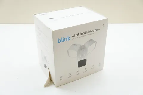 Blink Wired Floodlight Smart Security Camera, 2600 lumens, HD live View - White
