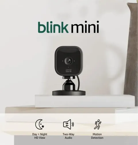 Blink Mini Indoor Wi-Fi IP Camera 1080p Motion Night Vision 2-Way Audio Alexa
