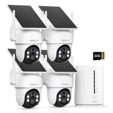 ANRAN Solar Battery Powered Security Camera System Outdoor Wireless 2 Way Audio