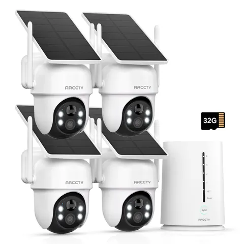 ANRAN Solar Battery Powered Security Camera System Outdoor Wireless 2 Way Audio