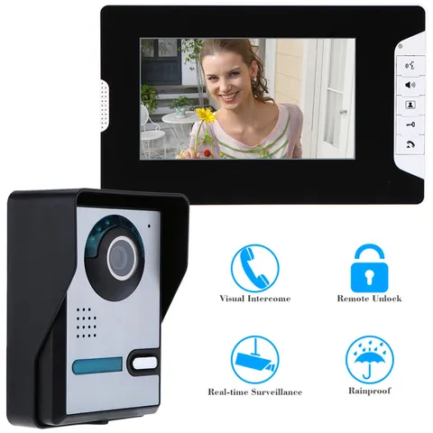 Video Intercom System, 7" Video Intercom Doorbell Camera System, Smart Video Doo