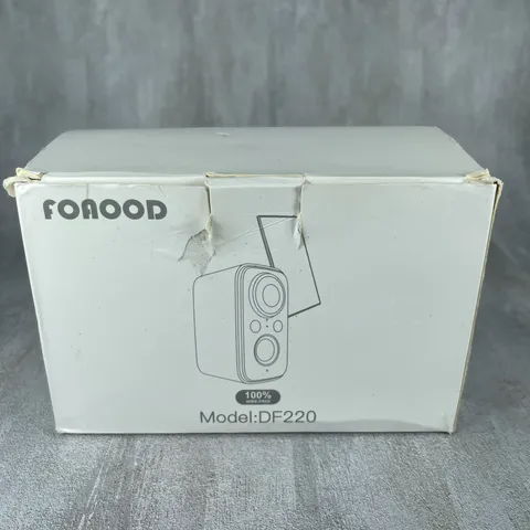 Foaood DF220 Wireless Outdoor Security Camera with Solar Panel - White