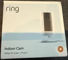 Ring Indoor Cam 2nd Gen 1080p HD Video Plug-In Security Camera White, New Sealed