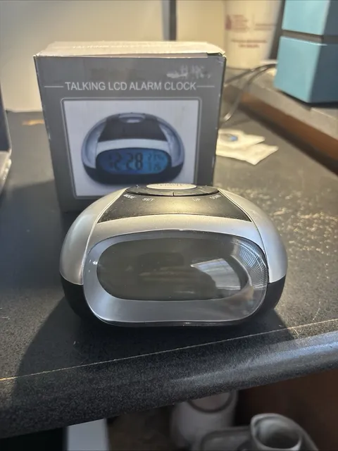 Loud Talking Alarm Clock with Time and Temperature - for Low Vision or Blind ...
