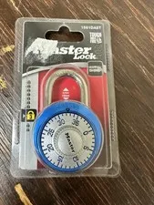 Master Lock 1561DAST Blue 1 7/8” Shackle Combination Lock New