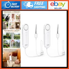 High-Security Door & Window Alarm System - 130dB No-Drill Travel Device (2-Pack)