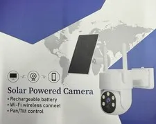 Solar Powered Wi-Fi Wire-Free PTZ Pan/Tilt Camera 2-Way Audio Cloud White