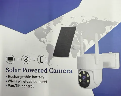 Solar Powered Wi-Fi Wire-Free PTZ Pan/Tilt Camera 2-Way Audio Cloud White