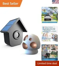Weatherproof Solar Driveway Motion Sensor with 70ft Detection & Receiver Combo