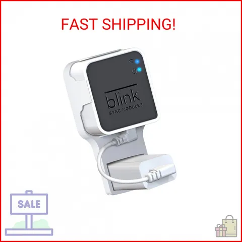 Kidjoyo Wall Mount for Blink Sync Module 2 with Short Cable - Save Space - No Me