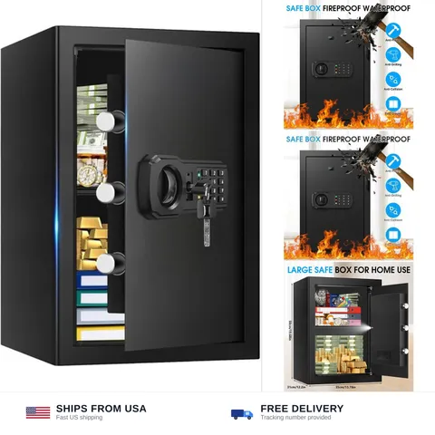 3.4 Cub Large Fireproof Safe for Home, Security Home Safes Water and Fireproo...