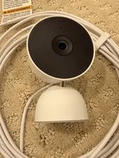 Google Nest Security Cam Indoor 1080p Wired 2nd Generation (White Snow) GJQ9T