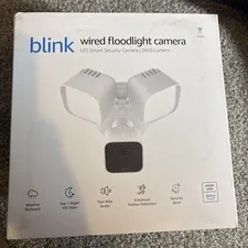 NEW Blink Wired Floodlight Camera HD Smart Security Cam Alexa Sealed - White