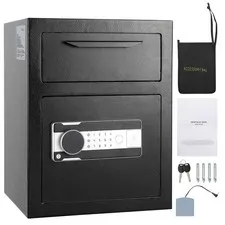1.7 C Depository Safe Deposit Safe with Drop Slot Passwords and Keys