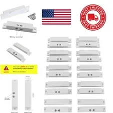 Wired Surface Mounted Alarm Magnetic Contacts for Door Window Security Sensors