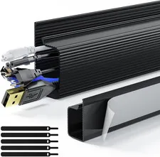 Delamu 2 Pack Safe & Tidy Cable Management Solution - Protect Kids & Pets with H