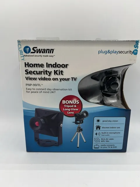 Swann PNP-90/TL Home Indoor Security Camera Kit NEW Sealed Telephoto Lens
