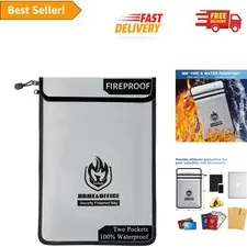 Durable Fireproof Document Organizer - Waterproof & Reflective Design for Safety