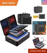 Fireproof Document Bag with Lock,File Organizer Set with Zipper Money Case,5 ...