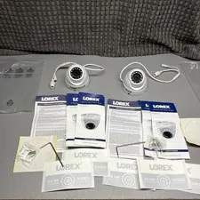Lorex LNE4172S-C 4MP HD IP IR Eyeball Dome Camera White Lot Of 2 New Open Box