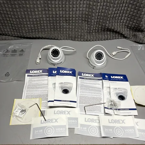 Lorex LNE4172S-C 4MP HD IP IR Eyeball Dome Camera White Lot Of 2 New Open Box