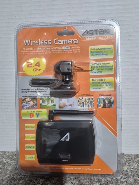 Astak Wireless Color Camera CM-A815 DIY Easy Set Up World’s Smallest Sealed